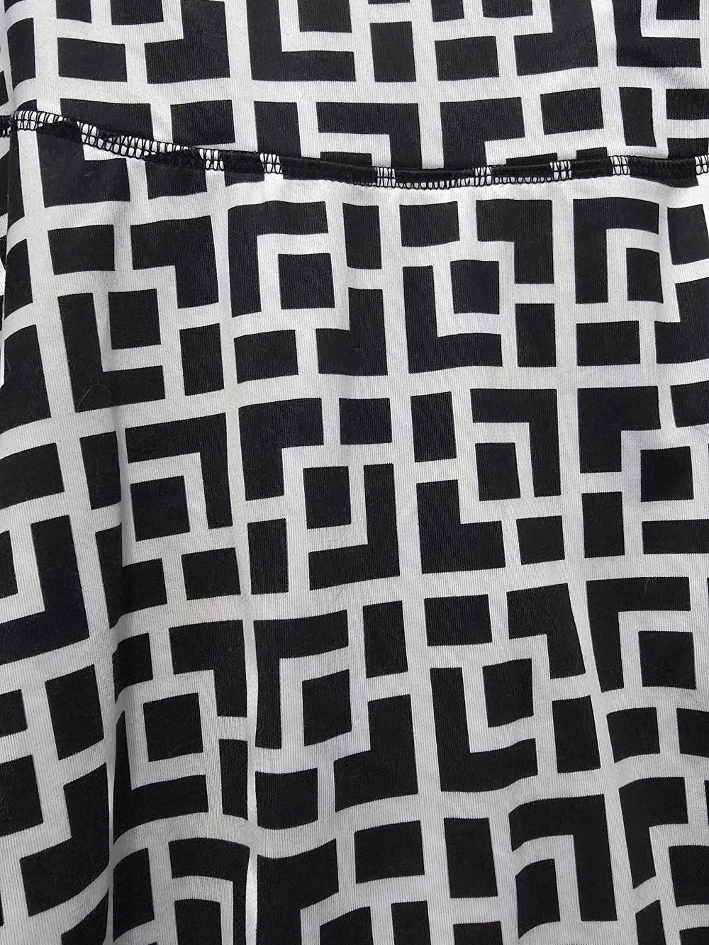 Black & White Geometric A-Line Tennis Skirt - Picture 8 of 8